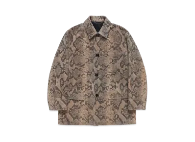 WACKO MARIA SUEDE LEATHER CAR COAT "Beige"