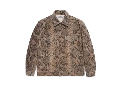 WACKO MARIA SUEDE LEATHER TRUCKER JACKET "Beige"