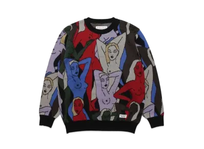 WACKO MARIA KNIT JAQUARD SWEATER "Black"