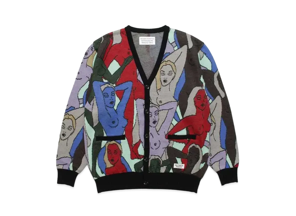 WACKO MARIA KNIT JAQUARD CARDIGAN "Mint"