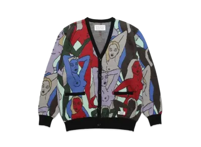 WACKO MARIA KNIT JAQUARD CARDIGAN "Mint"