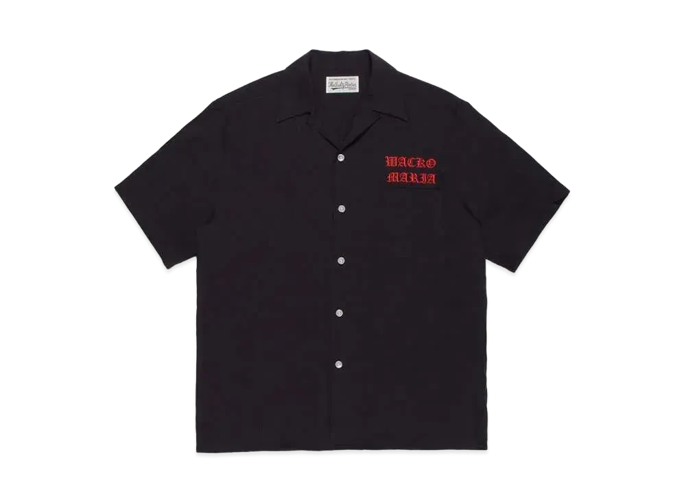 WACKO MARIA 50'S OPEN COLLAR SHIRT "Black"
