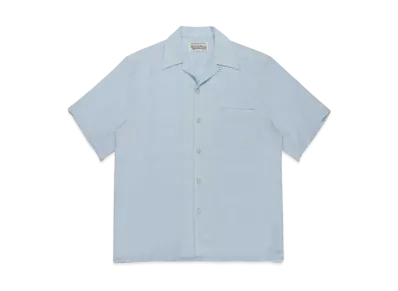 WACKO MARIA 50'S OPEN COLLAR SHIRT "Light Blue"