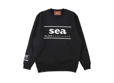 WIND AND SEA x meiji Crew Neck Sweat "Black Chocolate"