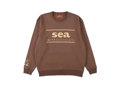 WIND AND SEA x meiji Crew Neck Sweat "Milk Chocolate"