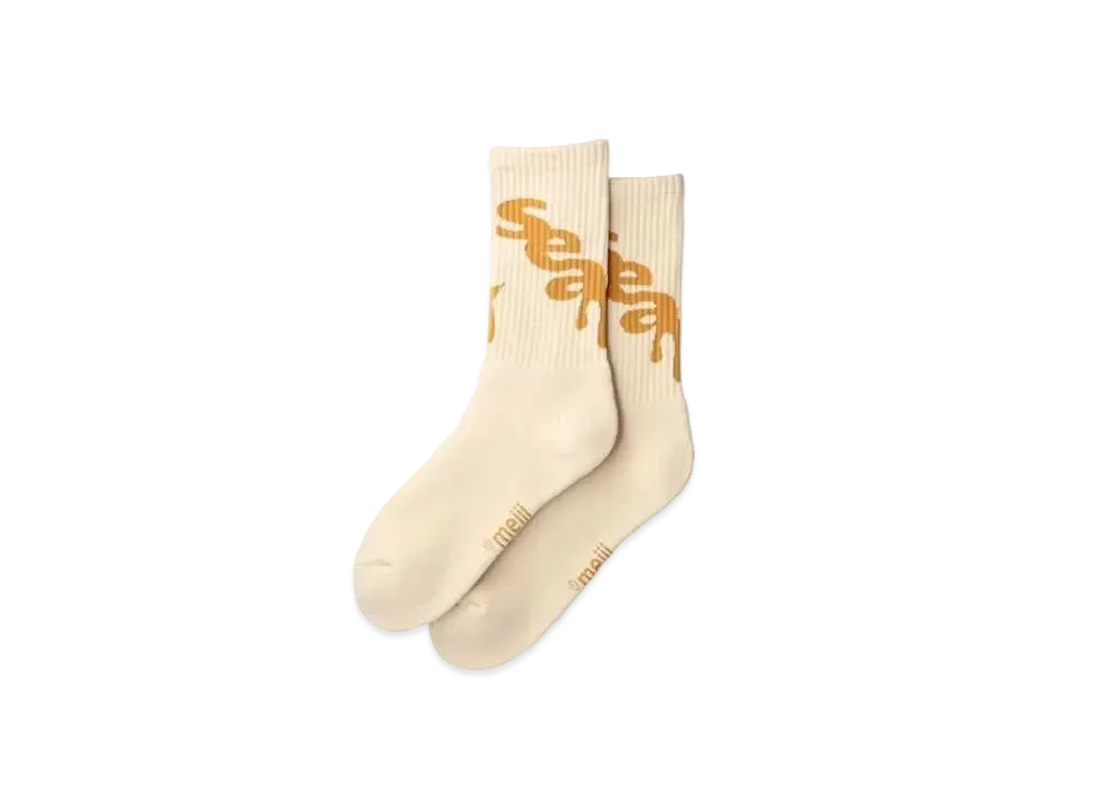 WIND AND SEA x meiji (sea) Sox "White Chocolate"