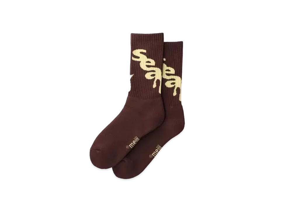 WIND AND SEA x meiji (sea) Sox "Milk Chocolate"