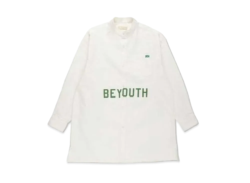 WIND AND SEA BYT (SEA) no collar long shirt "White"