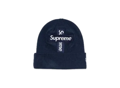 Supreme New Era® Cross Box Logo Beanie "Navy"