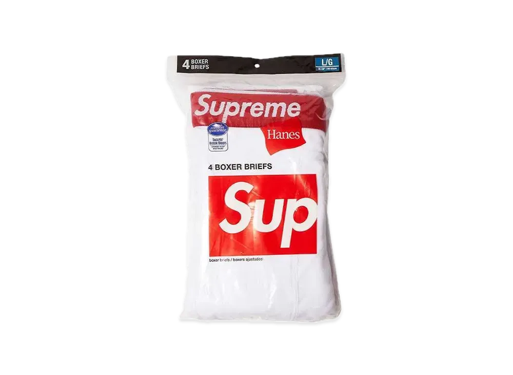 Supreme x Hanes Boxer Briefs (4 Pack) "White"