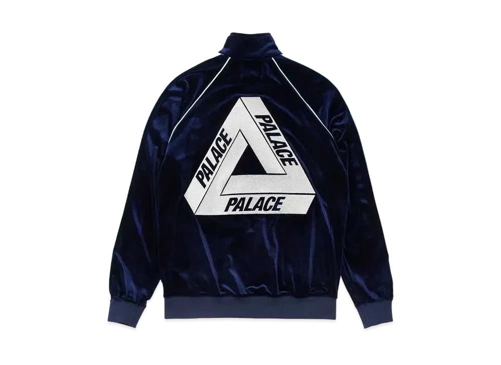 PALACE ELTON JOHN VELOUR TRACK TOP "Navy"