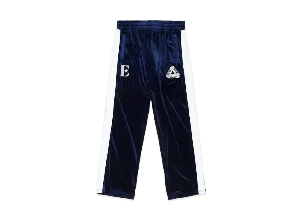 PALACE ELTON JOHN VELOUR TRACK BOTTOMS "Navy"