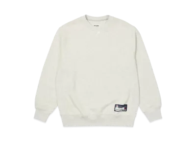 PALACE P NECK CREW "Light Grey Marl"