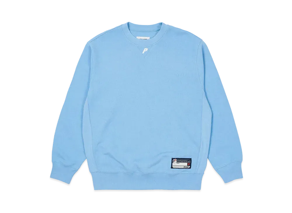 PALACE P NECK CREW "Sky Blue"