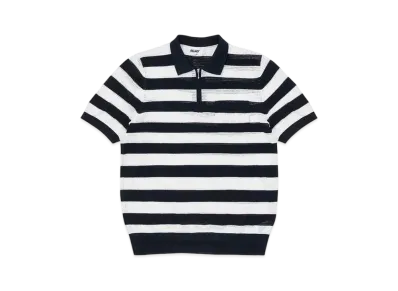 PALACE STRIPE MESH POLO "Navy / White"