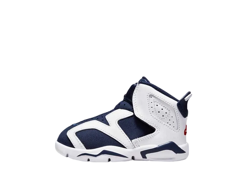 Nike TD Air Jordan 6 Retro Little Flex "White/Gym Red/Midnight Navy"