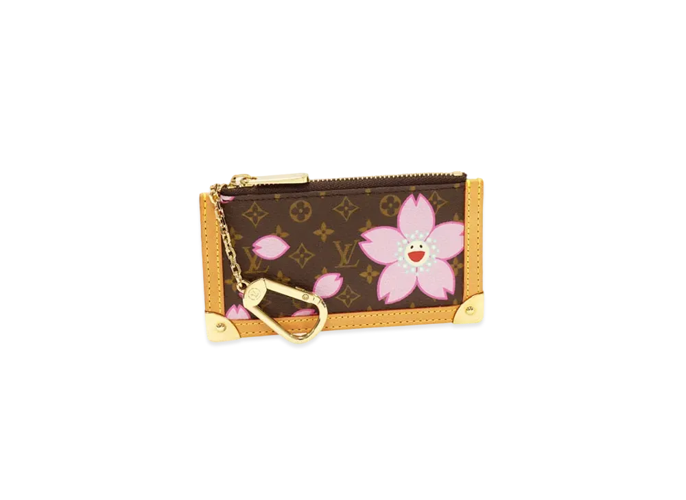 Louis Vuitton x Takashi Murakami Pochette Cle Monogram Cherry Blossom