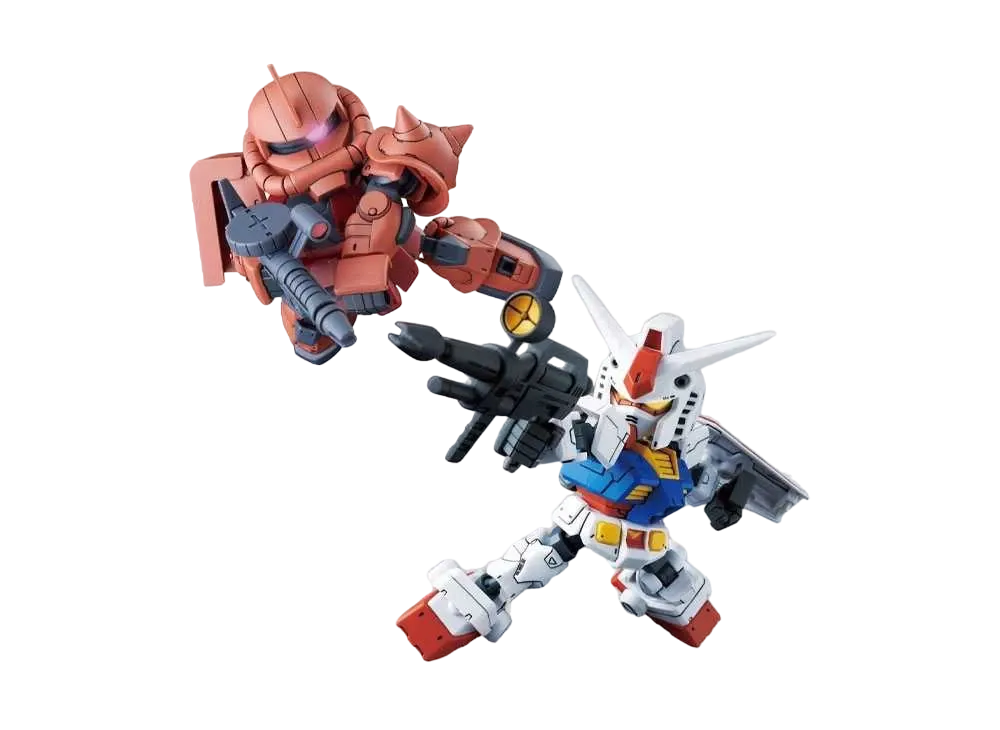 SD Gundam Cross Silhouette RX-78-2 Gundam & MS-06S Char Aznable's Zaku II