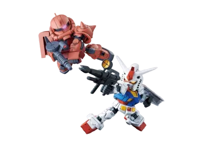 SD Gundam Cross Silhouette RX-78-2 Gundam & MS-06S Char Aznable's Zaku II