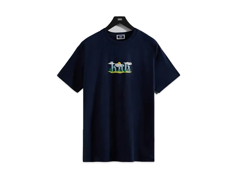 KITH Cloud Serif Logo Tee "Nocturnal"