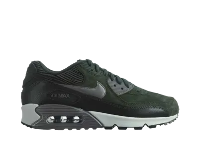Nike Women's Air Max 90 Leather "Carbon Green Metallic Pewter-Sq-Sl"