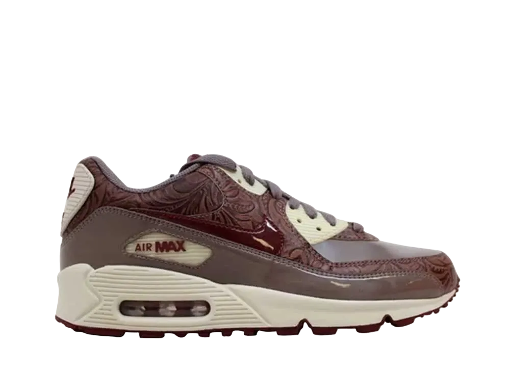 ナイキ ウィメンズ エアマックス90 プレミアム "オーウッドブラウン/レッドアース/ブラウン"