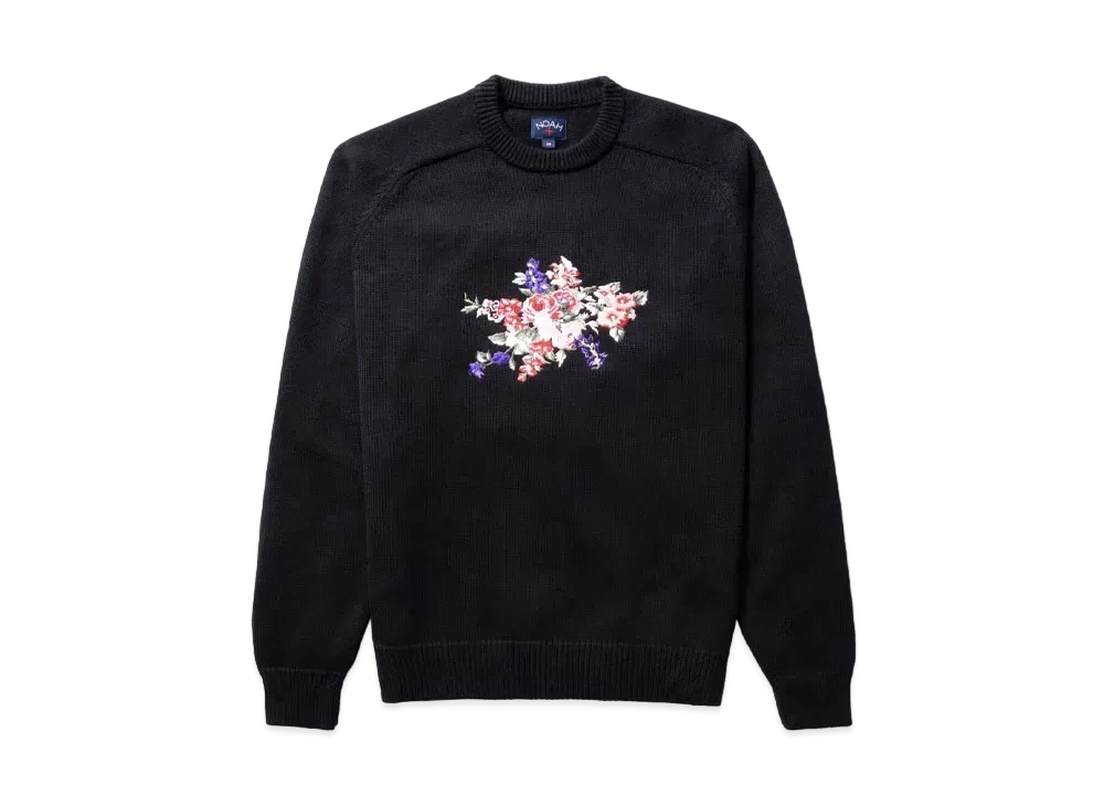 Noah Embroidered Cotton Sweater "Black"