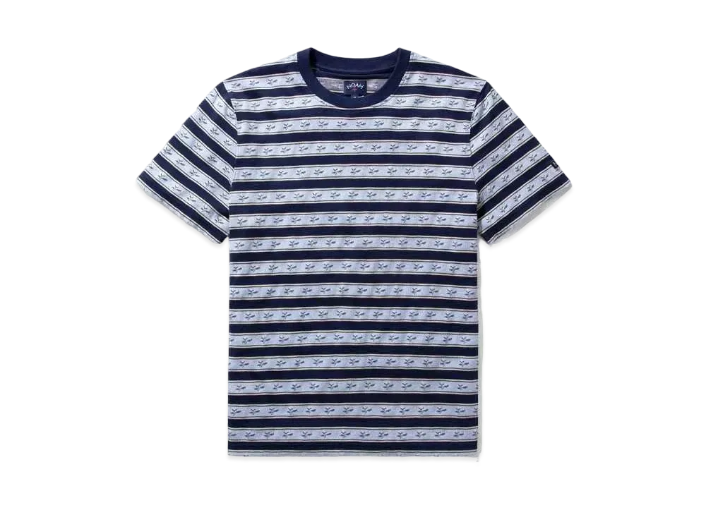 Noah Jacquard Stripe Top "Navy/Light Blue"