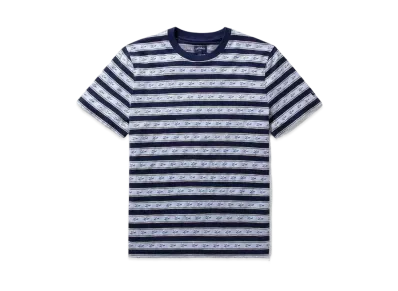 Noah Jacquard Stripe Top "Navy/Light Blue"