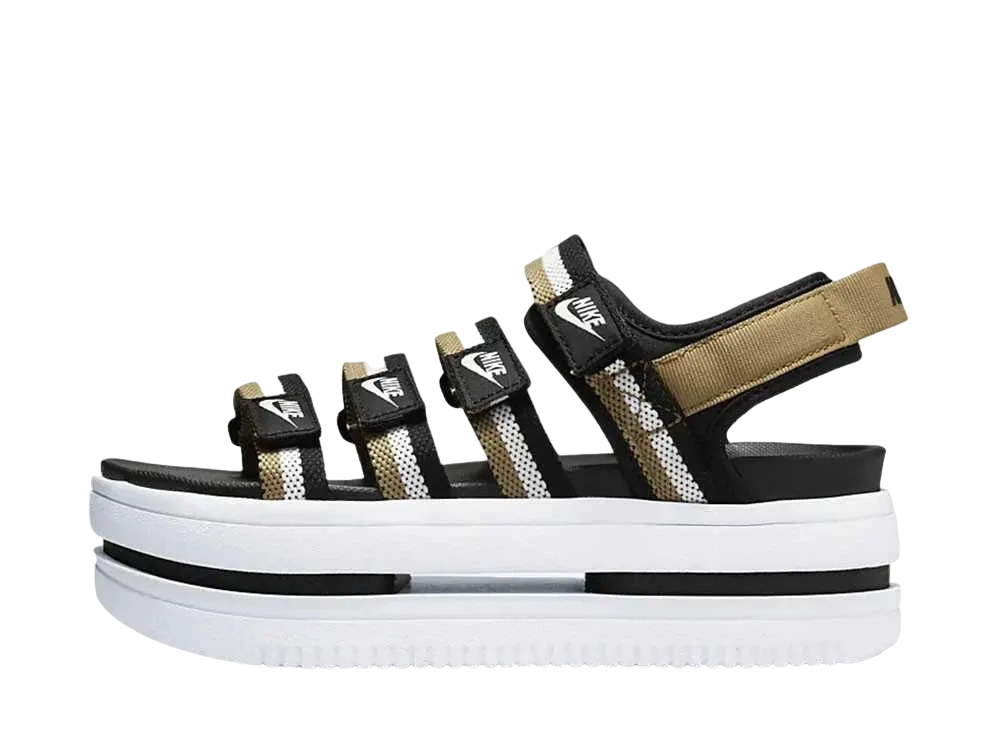 ナイキ ウィメンズ アイコン クラシック "ブラック/メタリック ゴールド"