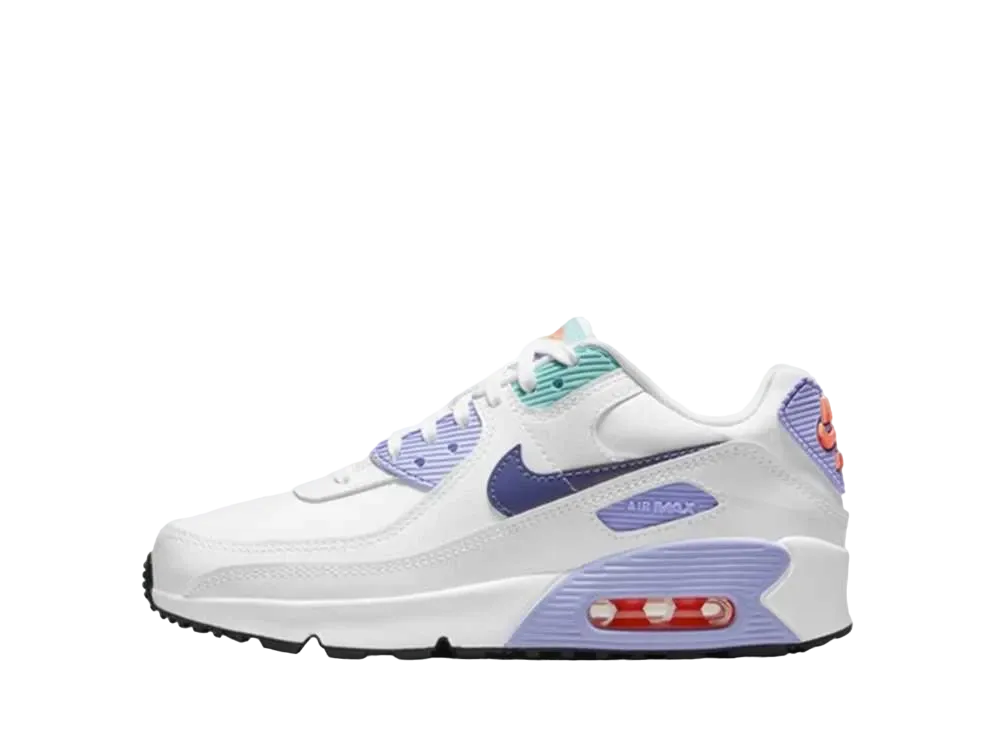 ナイキ GS エアマックス90 SE "ホワイト/ダークパープルダスト"