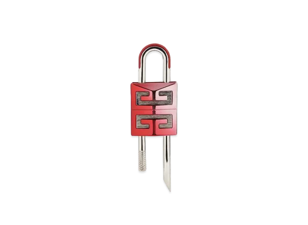 GIVENCHY Small 4G Padlock In Two Tone Metal "Red"