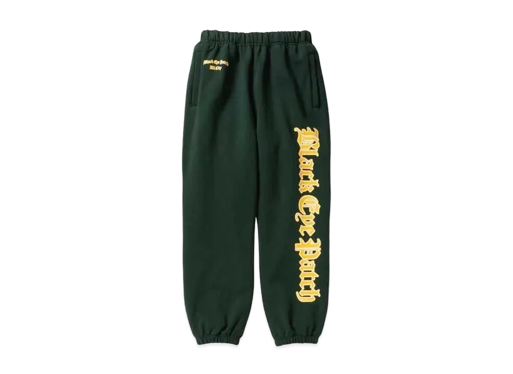 BlackEyePatch ALL CITY BLACKLETTER SWEAT PANTS "Green"
