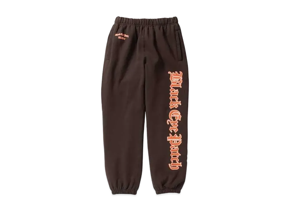 BlackEyePatch ALL CITY BLACKLETTER SWEAT PANTS "Dark Brown"
