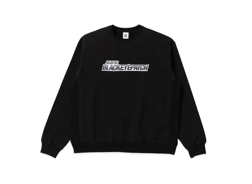 BlackEyePatch WANGAN LINE CREW SWEAT "Black"