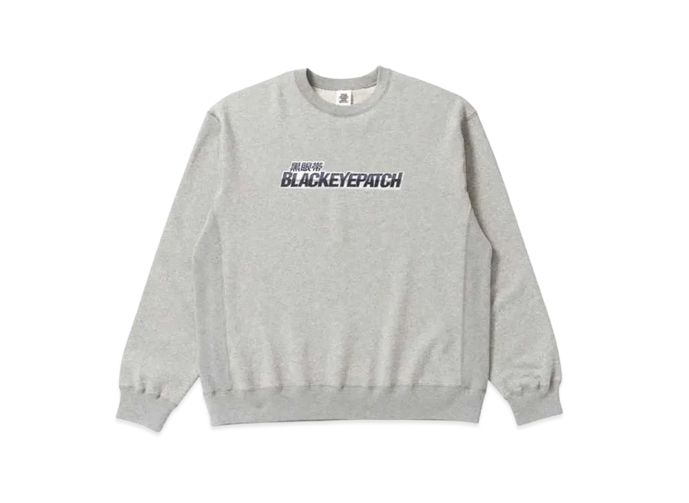 BlackEyePatch WANGAN LINE CREW SWEAT "Heather Grey"