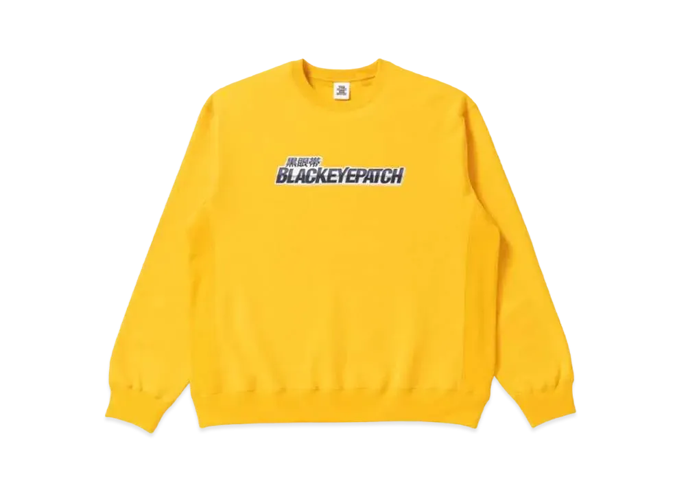 BlackEyePatch WANGAN LINE CREW SWEAT "Yellow"