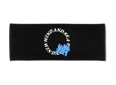 WIND AND SEA x XXX (MONOGRAM) TOWEL "Black"
