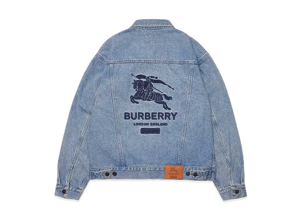 Supreme / Burberry Denim Trucker Jacket "Blue"