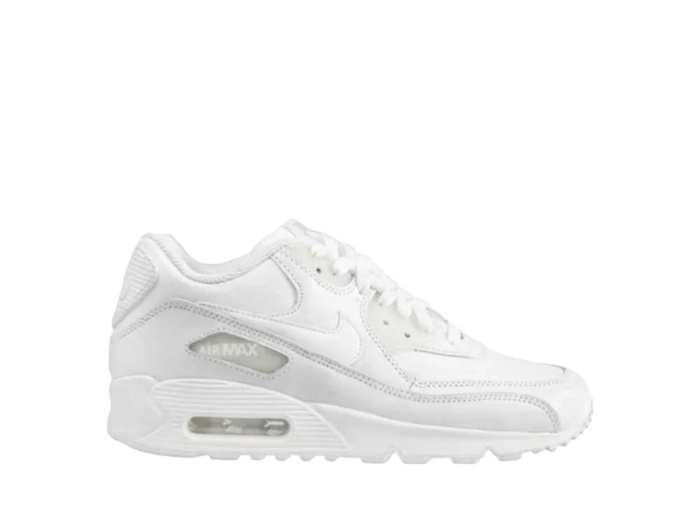 Nike GS Air Max 90 "Leather Triple White"
