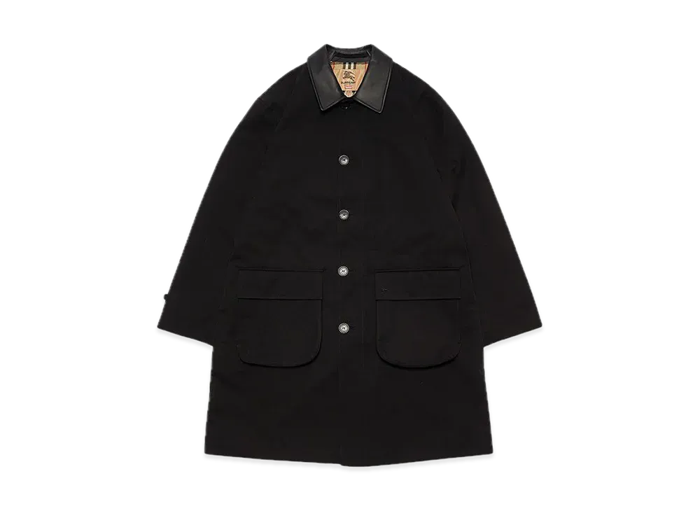 Supreme / Burberry Leather Collar Trench "Black"