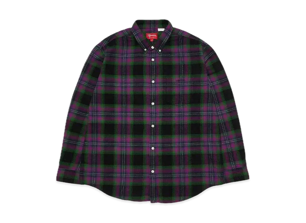Supreme Brushed Plaid Flannel Shirt "Black"