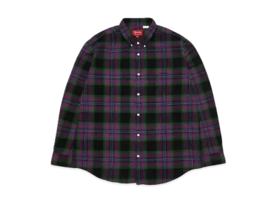 Supreme Brushed Plaid Flannel Shirt "Black"
