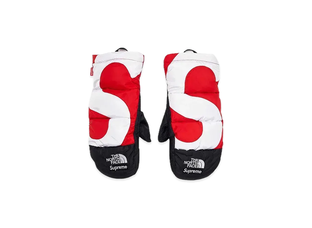 Supreme x The North Face S Logo Nuptse Mitts "Red"