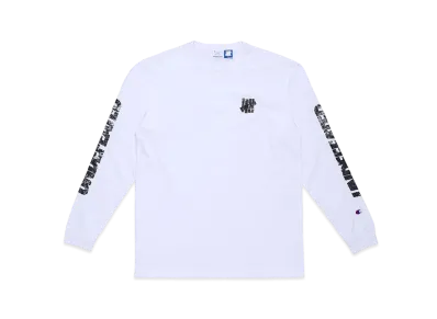 UNDEFEATED CHAMPION DISTRESSED LOGO LS TEE - C8-V405 "White"
