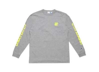 UNDEFEATED CHAMPION DISTRESSED LOGO LS TEE - C8-V405 "Gray"
