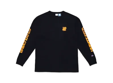 UNDEFEATED CHAMPION DISTRESSED LOGO LS TEE - C8-V405 "Black"