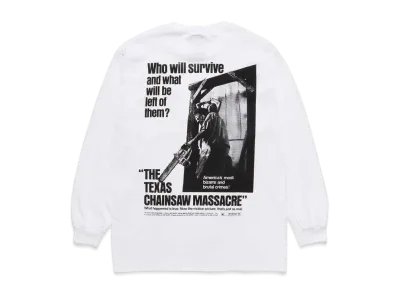 WACKO MARIA THE TEXAS CHAINSAW MASSACRE / LONG SLEEVE T-SHIRT #2 "White"