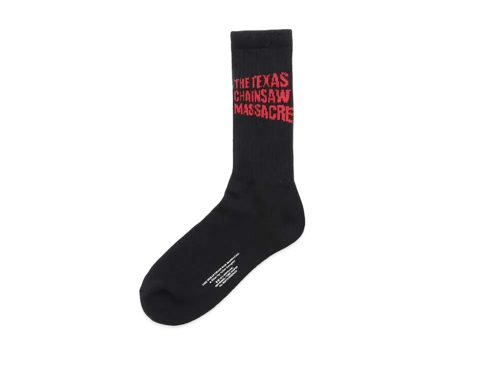 WACKO MARIA THE TEXAS CHAINSAW MASSACRE / SPORTS SOCKS "Black/Red"