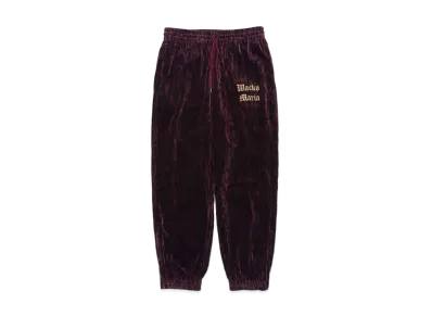 WACKO MARIA LEOPARD VELVET PANTS "Burgundy"